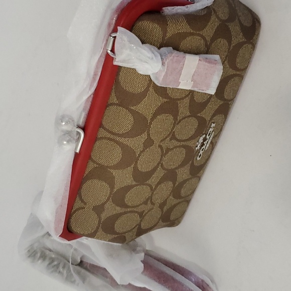 Due to Missing item- Coach CH512 Nora Kisslock Crossbody Signature Canvas - Picture 6 of 16